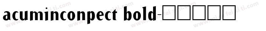 acuminconpect bold字体转换